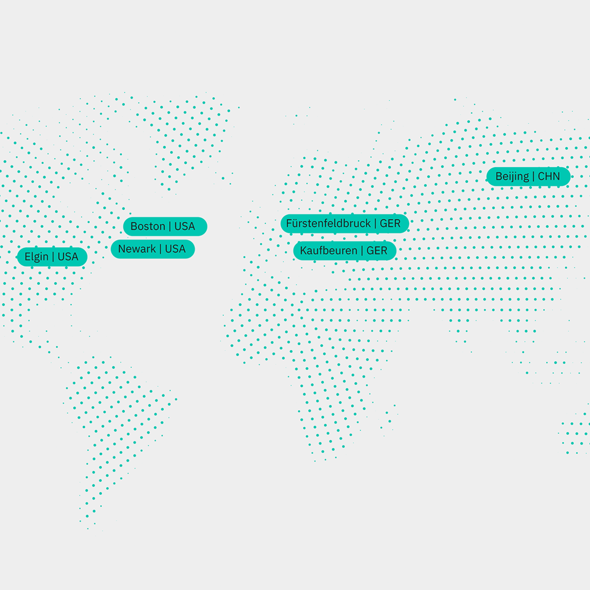 Globale Standorte von SCHLEIFRING auf einer Weltkarte.