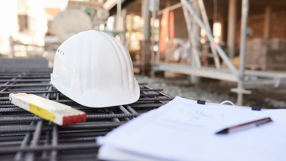 Baustelle der neuen Produktionshalle in Fürstenfeldbruck.